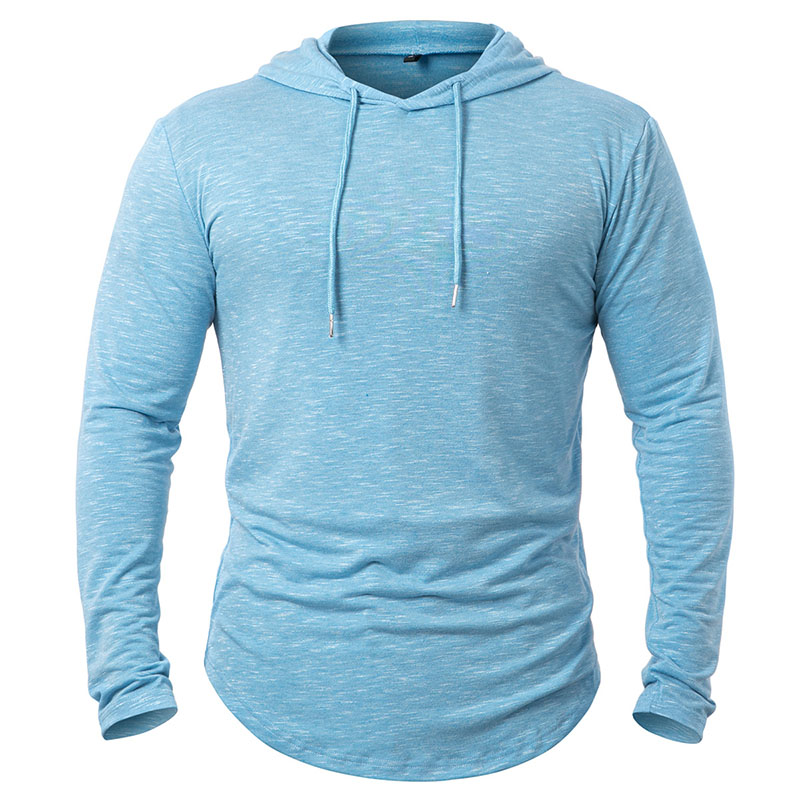 Running Gear Satisfy - Hoodie olahraga pria, berkerudung lengan panjang