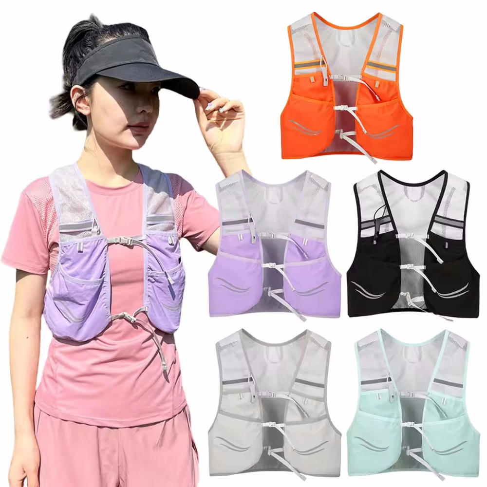 Rompi Lari Reflektif Tas Dada  - Running Hydration Vest ulasan dan harga