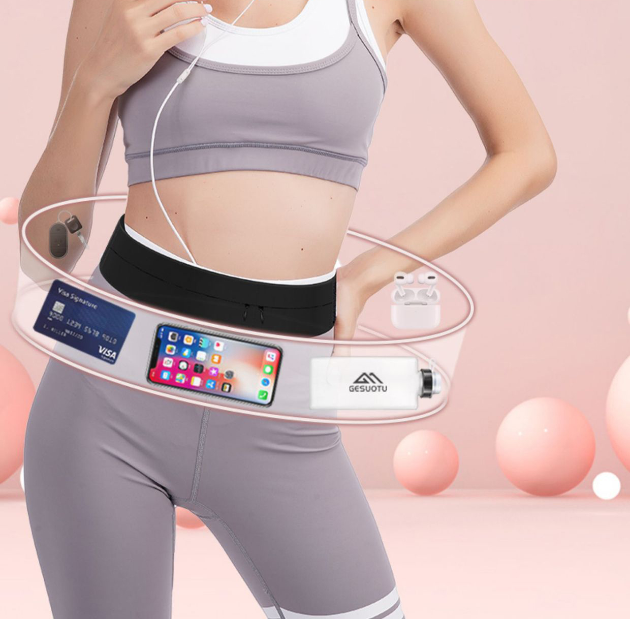 Tas Pinggang Lari dengan Botol - Running Gear Water ulasan dan harga