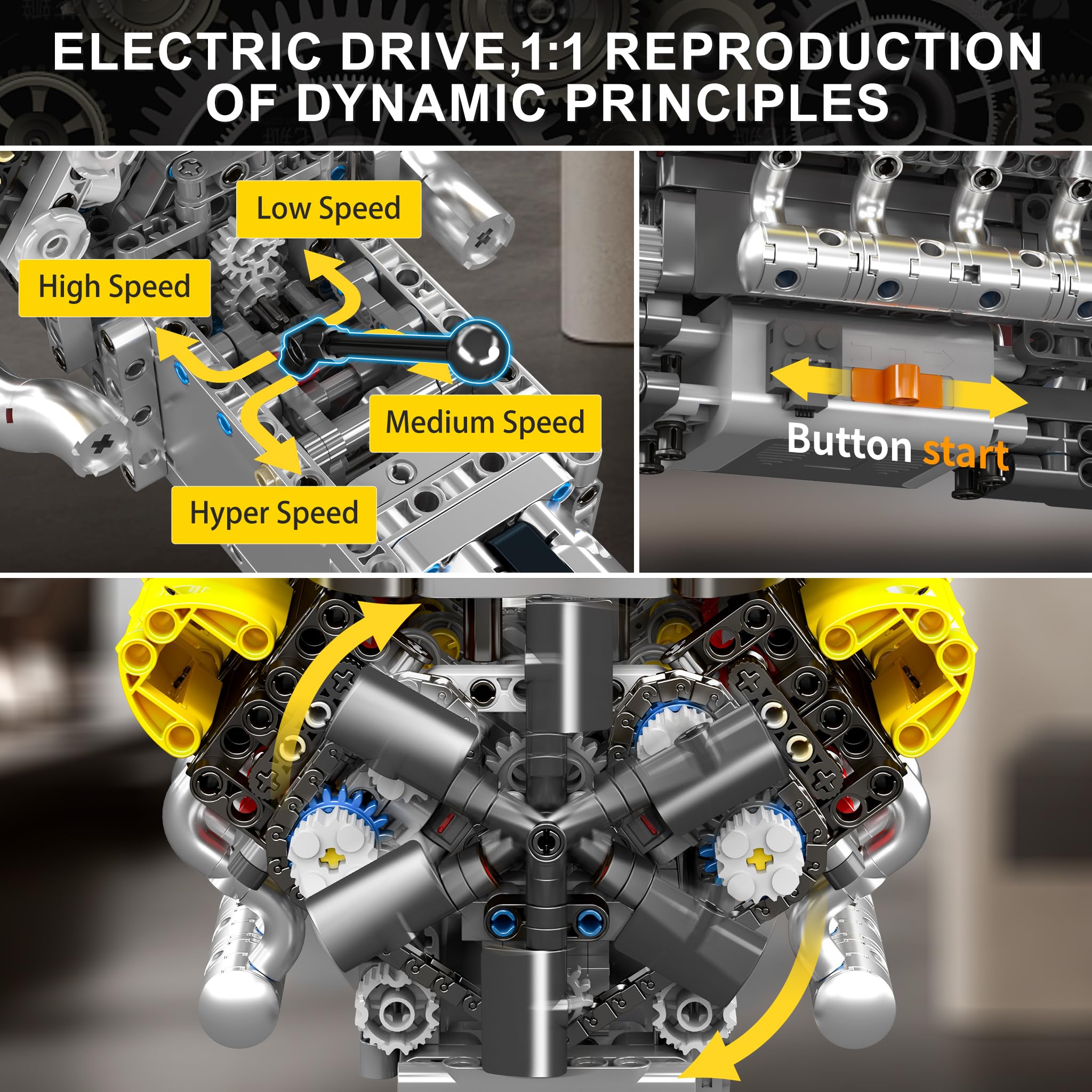 Kit Model Mesin V12 Yang Berja - Running Gear Engine ulasan dan harga