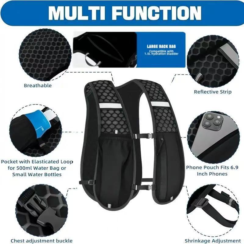 Rompi Lari Unisex Tahan Air da - Running Hydration Vest ulasan dan harga