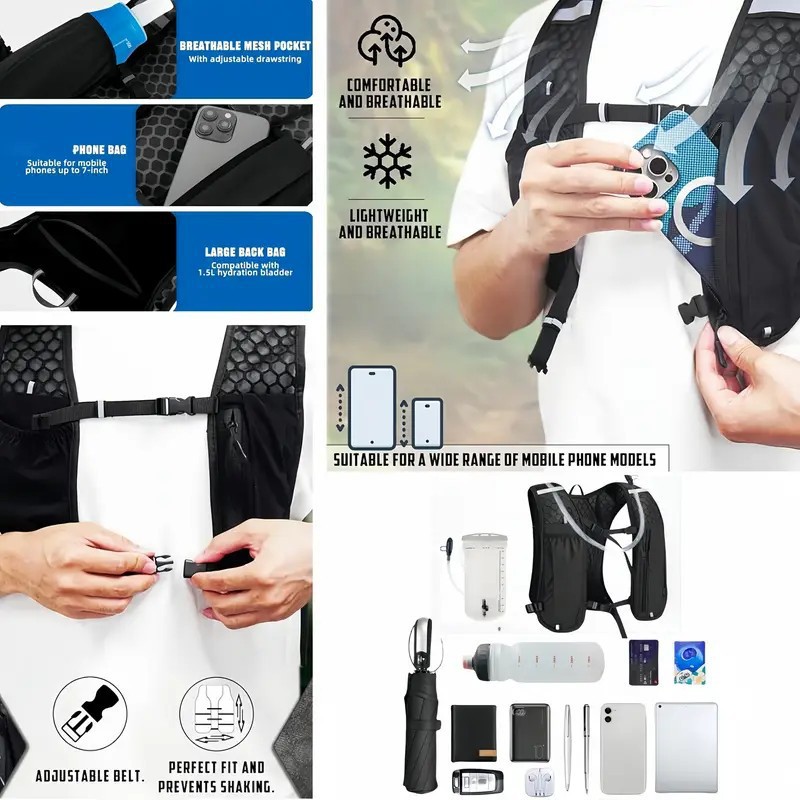 Rompi Lari Unisex Tahan Air da - Running Hydration Vest ulasan dan harga